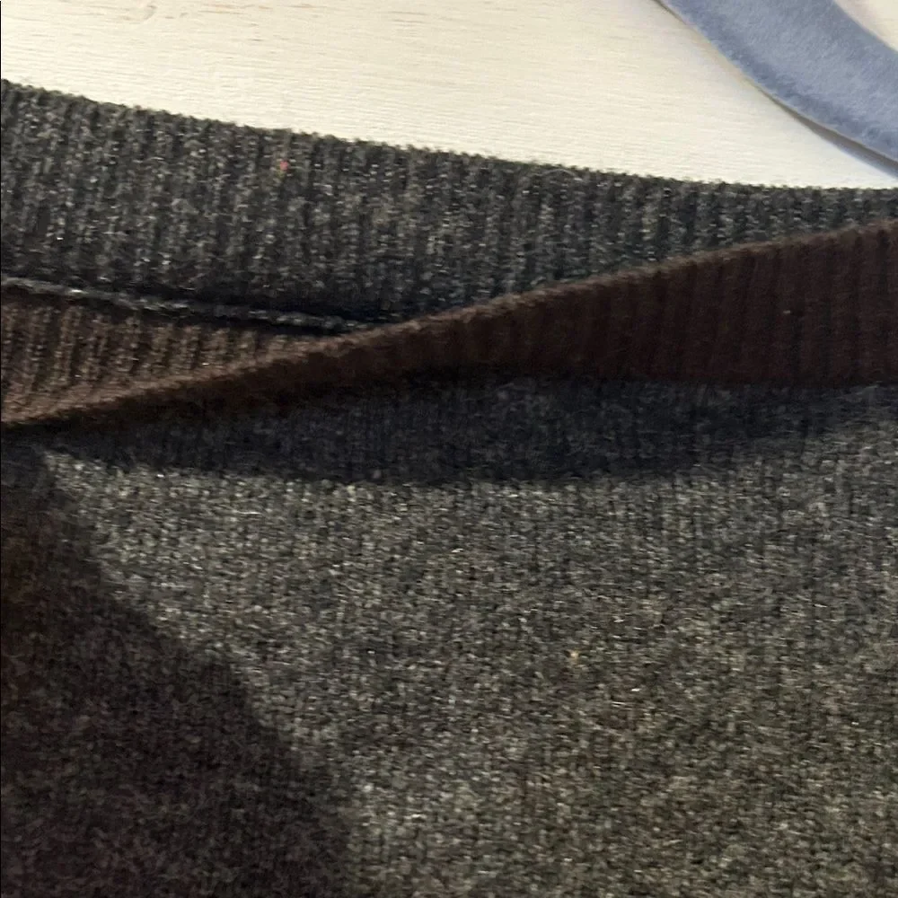 Banana Republic Lambswool Cashmere Brown Gray Crewneck Sweater Size Large